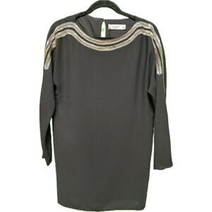 Ali & Jay Black Sequins Dress The Set Up Mini Dress NWT Size Small